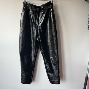 Black vinyl Pants